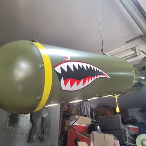 WW2 replica/dummy/bomb shark tooth pool table light