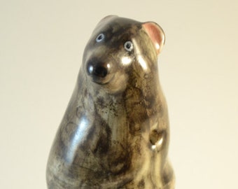 Wine Bottle Stopper Breather, Ceramic Beautiful Brown Bear