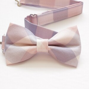 Plaid boy bowtie with pastel colors, Spring bowtie, Easter bowtie