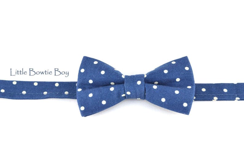 Navy Polka Dot Bow Tie White Polka Dot Bow Tie Toddler Boy Etsy