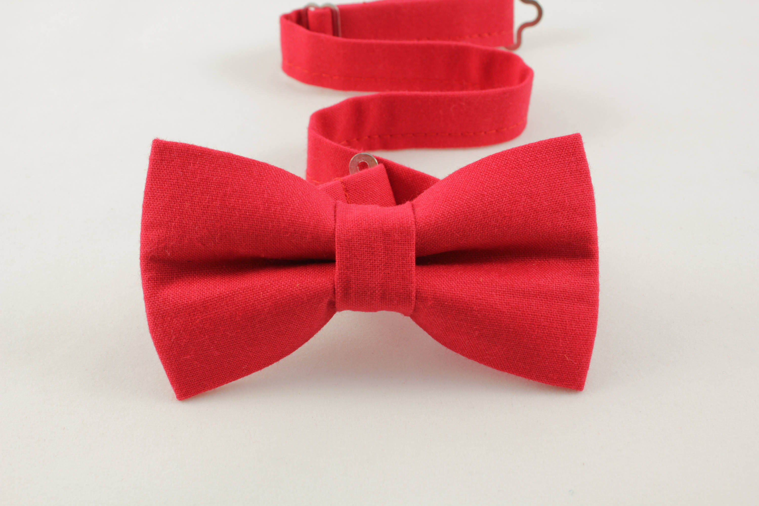 Red Boy Bow tie scarlet red bow tie for boys bright red Etsy