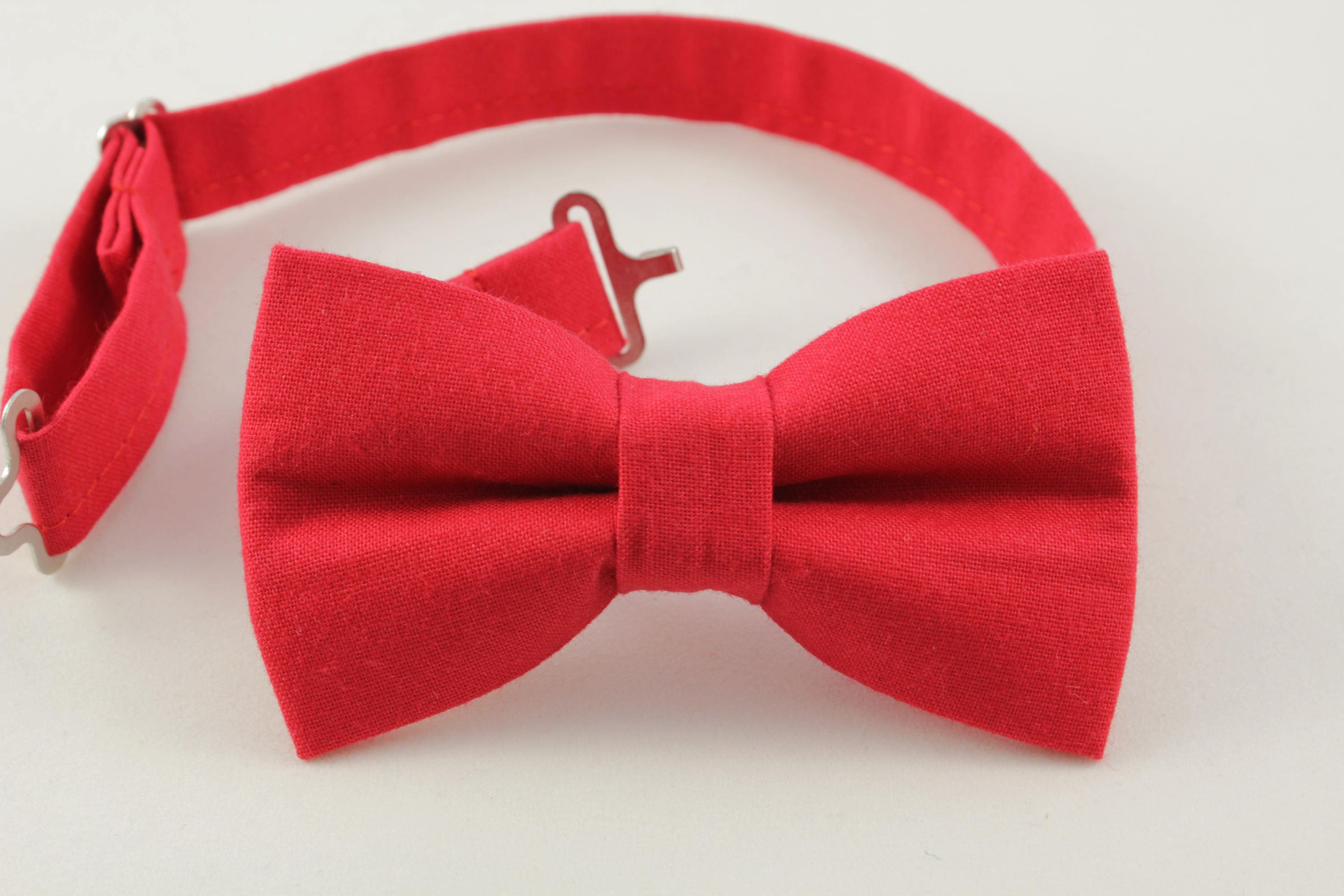 Red Boy Bow tie scarlet red bow tie for boys bright red | Etsy