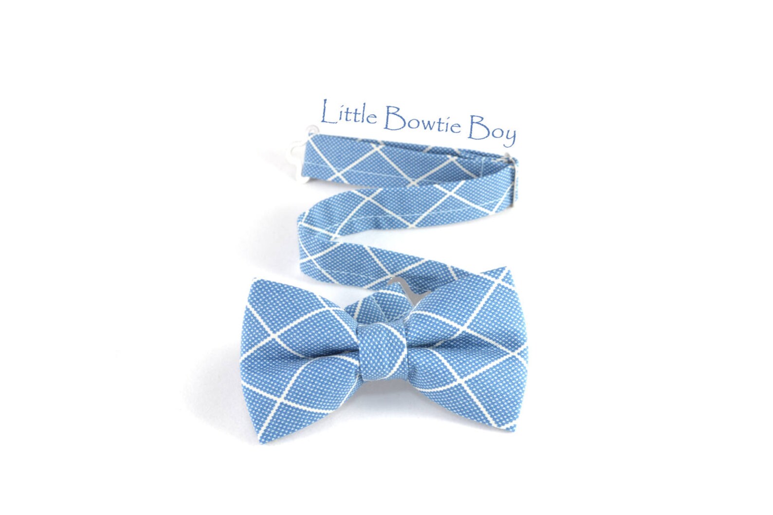 Blue Diamond Bow Tie for Boys Adjustable Blue Bow Tie Blue Etsy