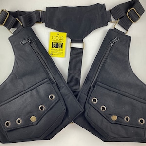 Borsello per cartucce da festival modello HANOI, borsa a tracolla, marsupio, cintura multiuso, borsa a tracolla in cotone / Cinghie regolabili / Fatto a mano
