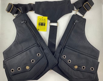 Festival cartridge cases model HANOI shoulder holster bag waist pouch utility belt cotton sling bag / Adjustable Straps / Hand made