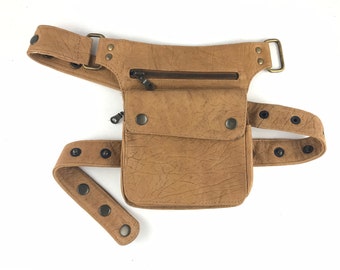 Cro Hip Shoulder Bag Hip Bag Travel Bag Money bag Leather bag / Color "leather" / Adjustable Strap / Handmade