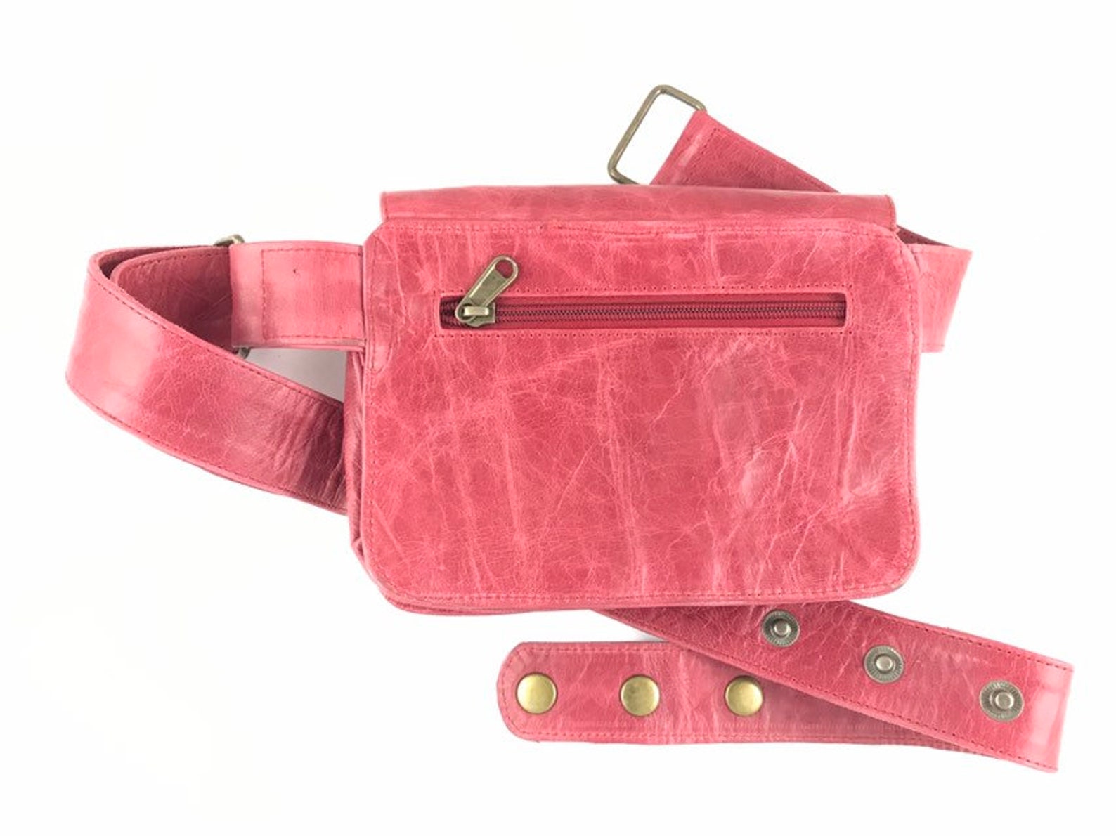 Hip Bag Hip Bag Hip Schultertasche Ledertasche / rot / Etsy