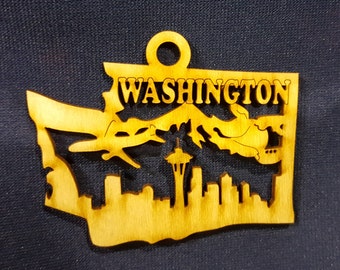 Washington State Wood Ornament