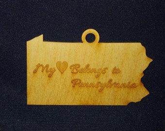 Pennsylvania My Heart Belongs state ornament