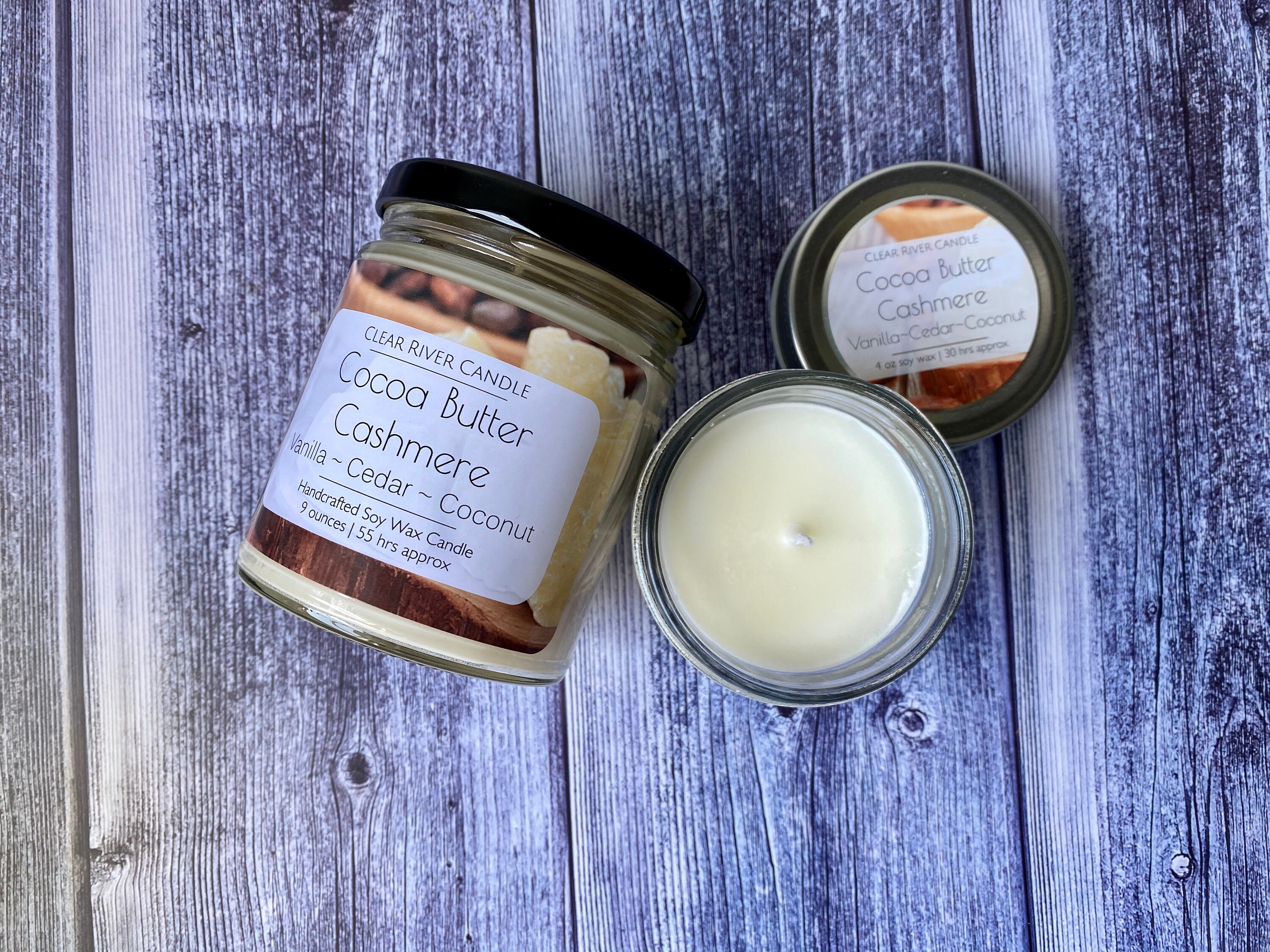 Cocoa Butter Cashmere Soy Wax Candle Vanilla Cedar Etsy