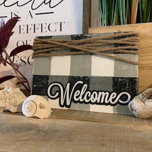 Buffalo Plaid Welcome