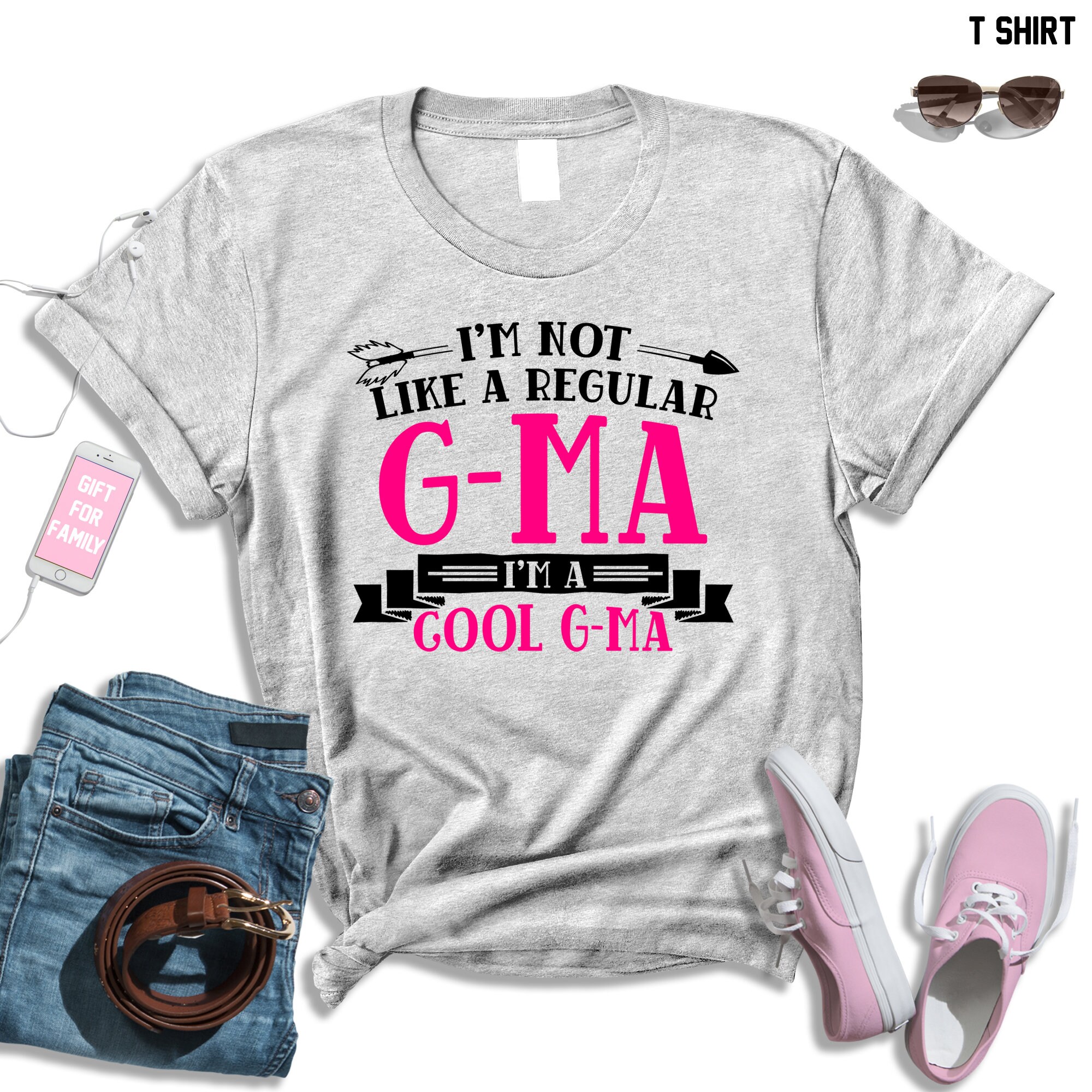 Gma shirt gma gift gma tshirt grandma shirt grandma Etsy