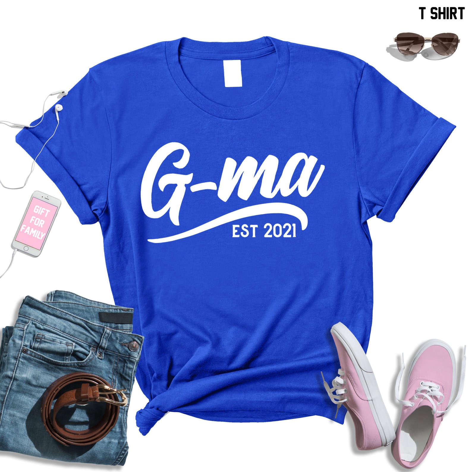 Gma Shirt Gma Tshirt Gma Gifts Gma Est 2021 Shirt Gma Est Etsy