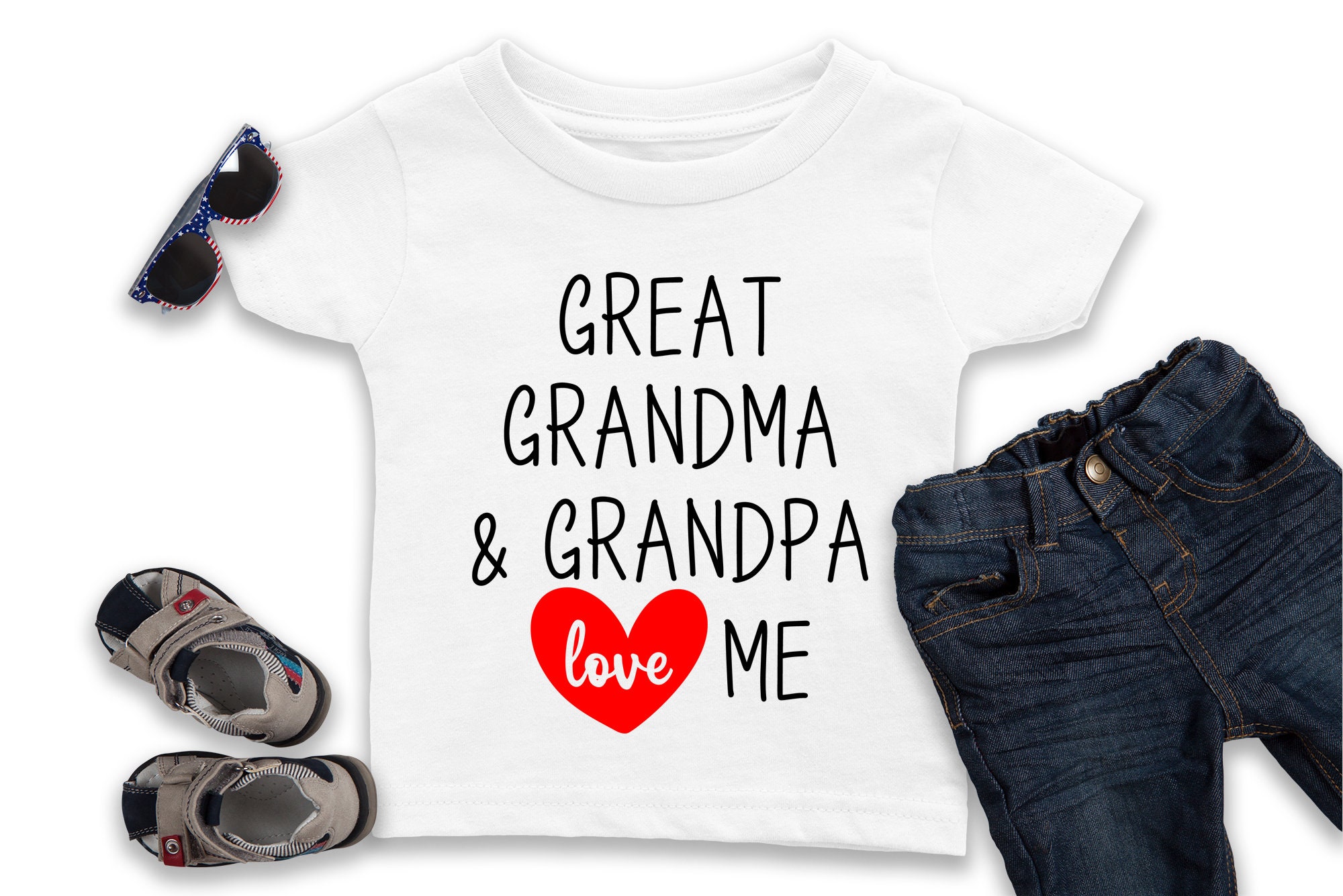Great Grandma and Grandpa Onesie® My Grandma And Grandpa Love Etsy