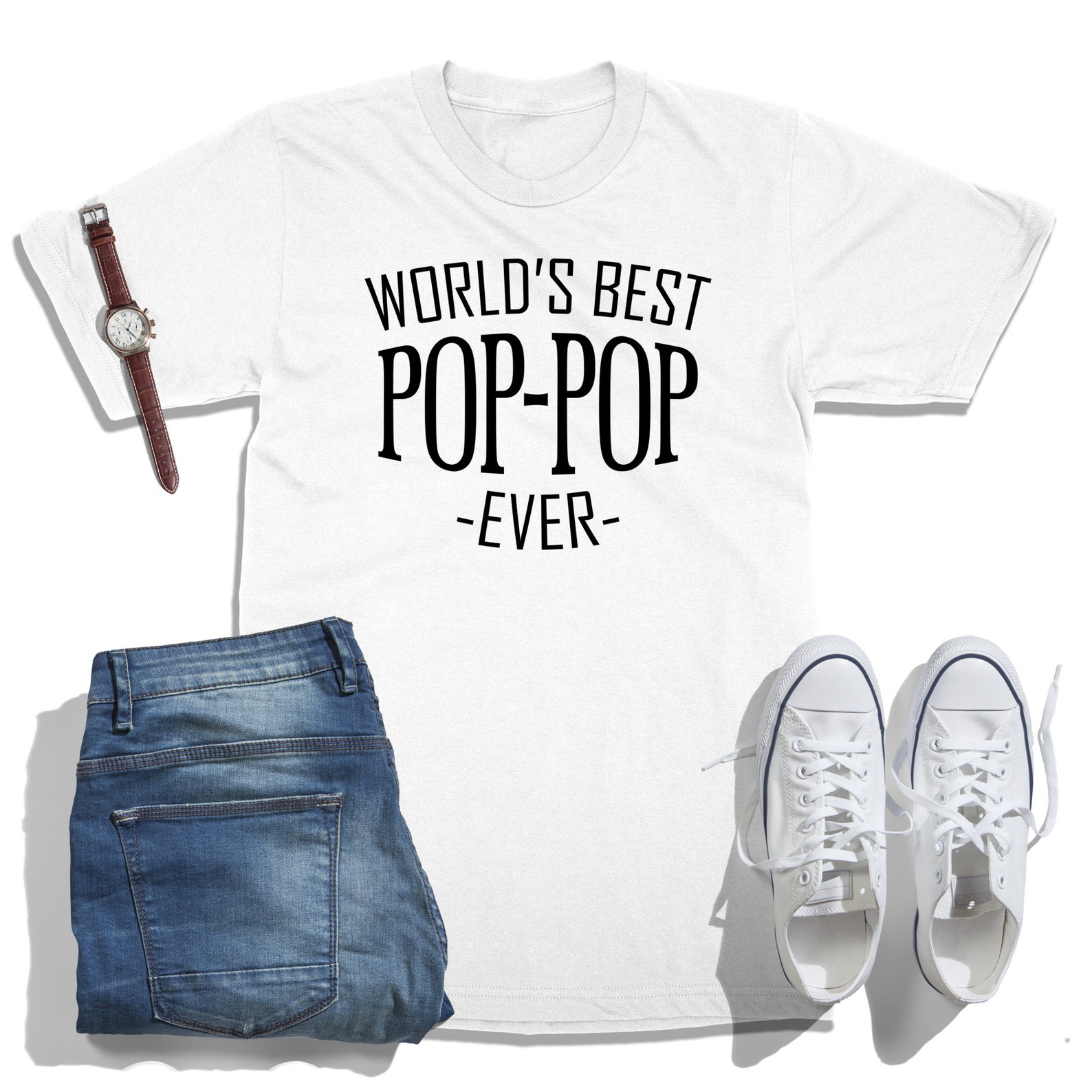 Pop Pop Shirt Worlds Best Pop Pop Ever T Shirt Poppop Etsy