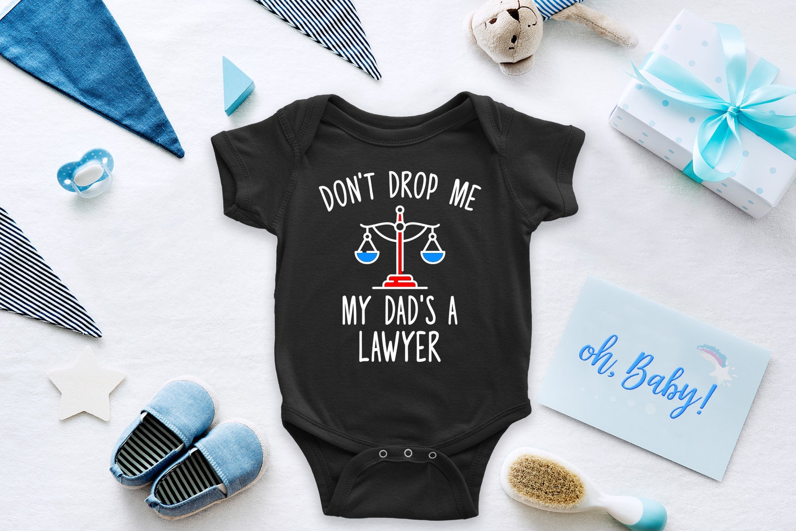 My Dad is A Lawyer Baby Shower Gift Future Lawyer Funny Dad Etsy