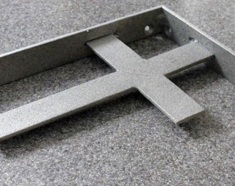 Handmade Silver Cross Shelf Bracket