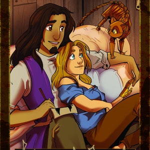 May include: A comic book cover featuring a couple sitting on a couch with a robotic cat. The cover is titled "Crankrats" with the text "Art and Story by Katherine Ellis" below the title.