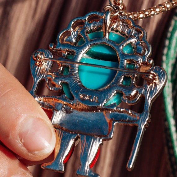 Kenneth Jay Lane Vintage Zulu Warrior Necklace: 22K Goldplated