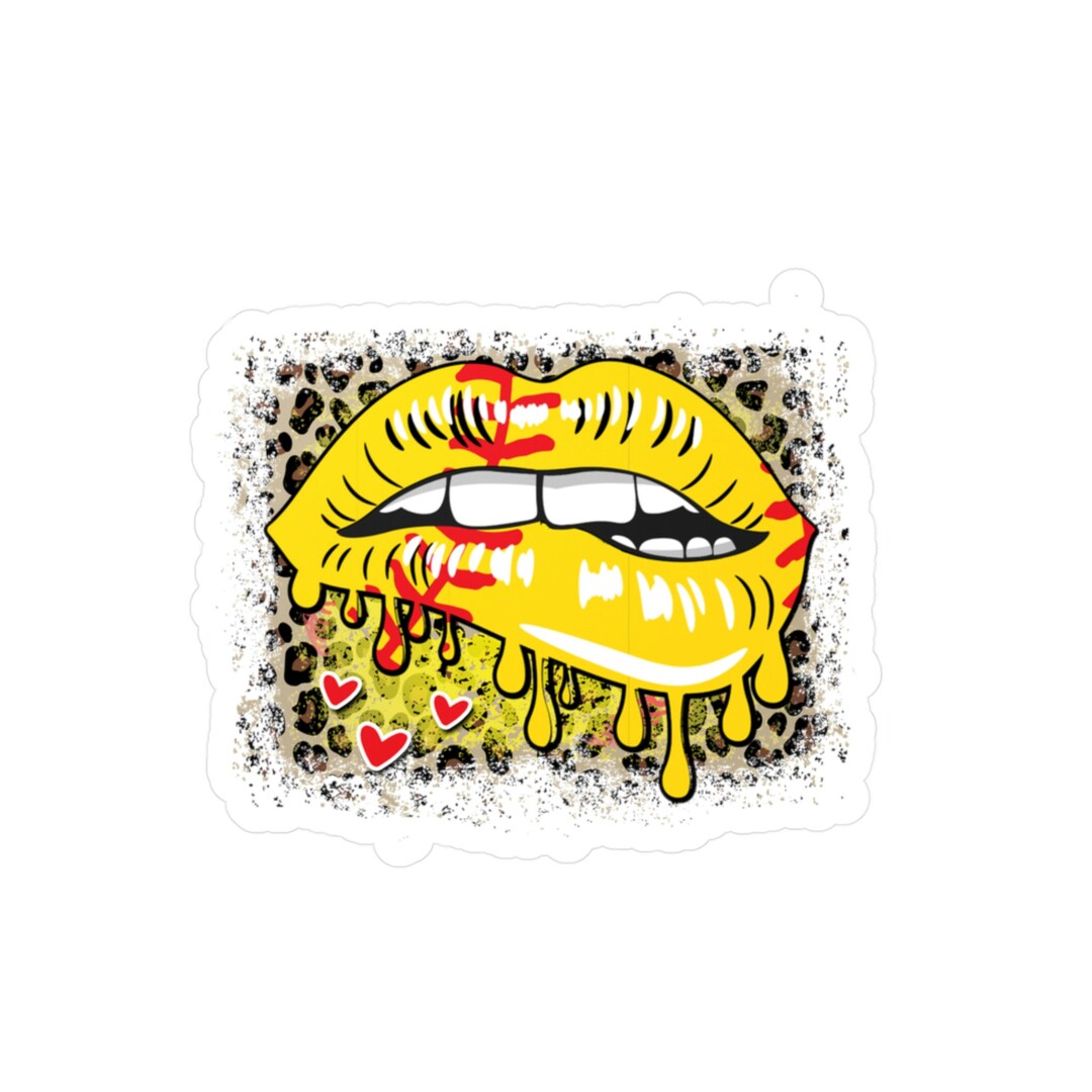 Softball Lips Drip MOM Mama Loud and Proud That Heart is on Etsy