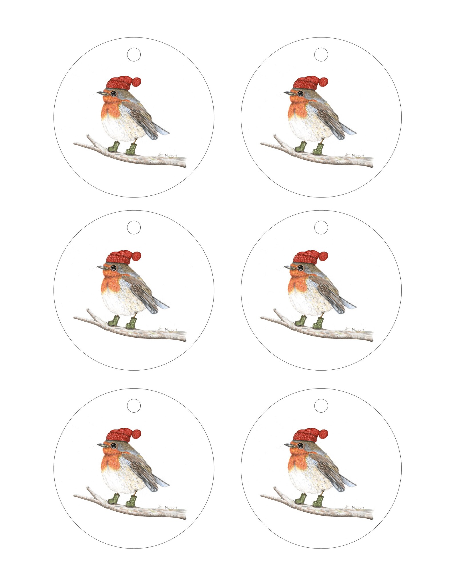 Christmas Gift Tags, Printable Gift Tags, Digital Download, Hand Drawn Gift Tags, Woodland ...