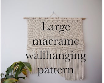 Grande muro di macrame modello appeso