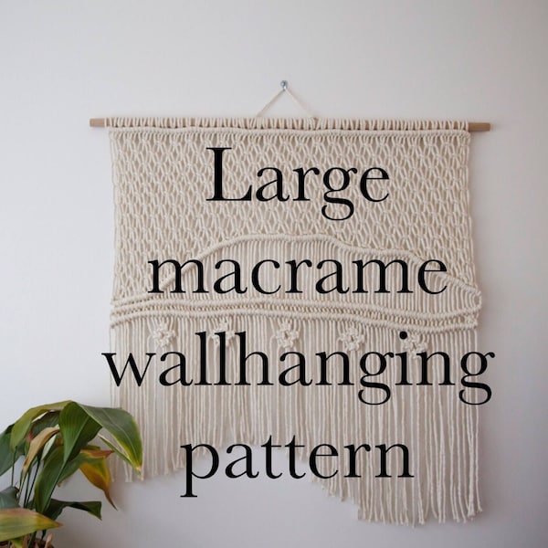 Large Macrame Wall Hanging Pattern Etsy UK