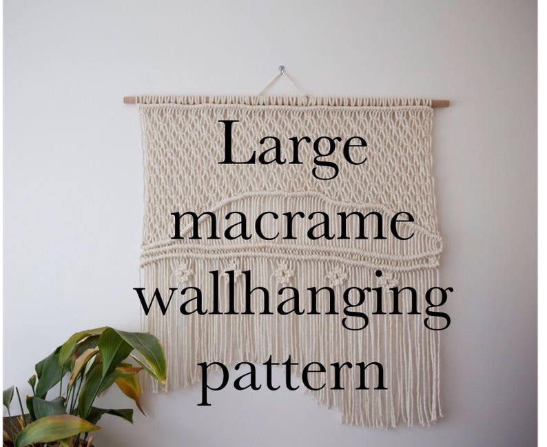 Large Macrame Wall Hanging Pattern Etsy