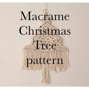 Macrame christmas tree pattern