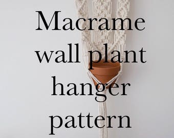 Colgante de planta de pared macramé