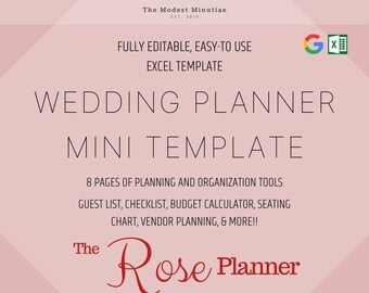 Wedding Planning Mini Template - Rose