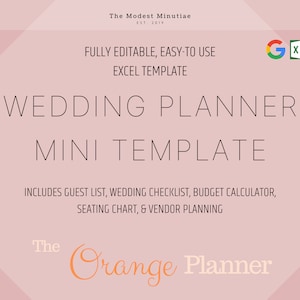 Wedding Planning Mini Template - Orange