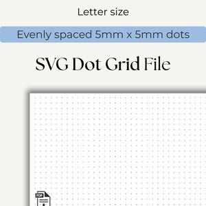 Dot Grid SVG File  |   Dotted Paper for your designs!  |  letter size | SVG and PNG