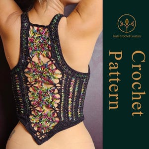 Crochet Pattern ~ Solar Spine Top ~ PATTERN ONLY ~ chakra vest, festival wear, boho style, yoga clothing, summer crochet