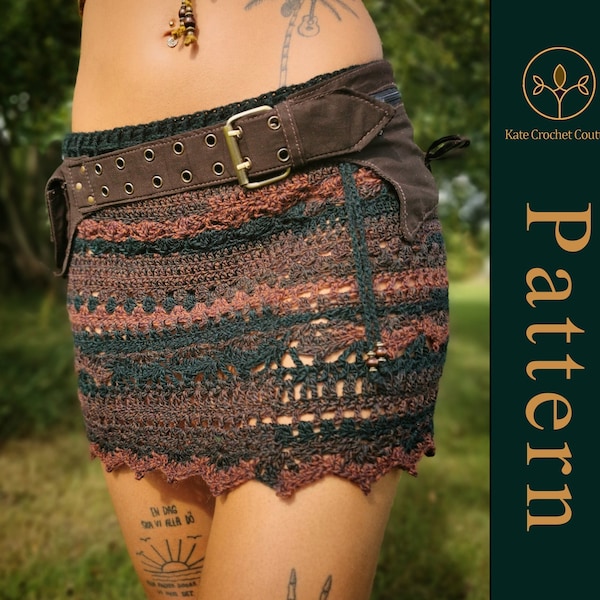 Crochet Pattern ~ Lotus Mini Skirt ~ PATTERN ONLY ~ summer clothing, festival wear, boho style
