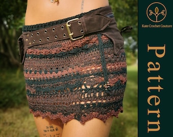 Crochet Pattern ~ Lotus Mini Skirt ~ PATTERN ONLY ~ summer clothing, festival wear, boho style