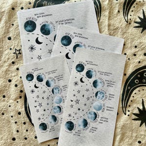 Moon Cycle Full Page sticker,  Journal stickers, Planner Stickers