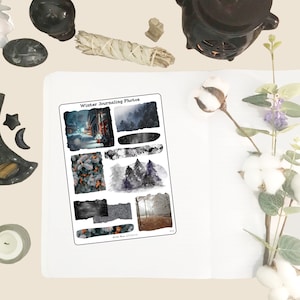 Winter Journaling Photos, Planner Stickers,  Deco stickers for Journals, Hand Drawn