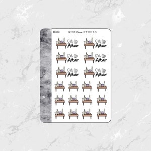 CLEARANCE Set up Altar Micro Planner Stickers, Tiny Journal Stickers - Etsy