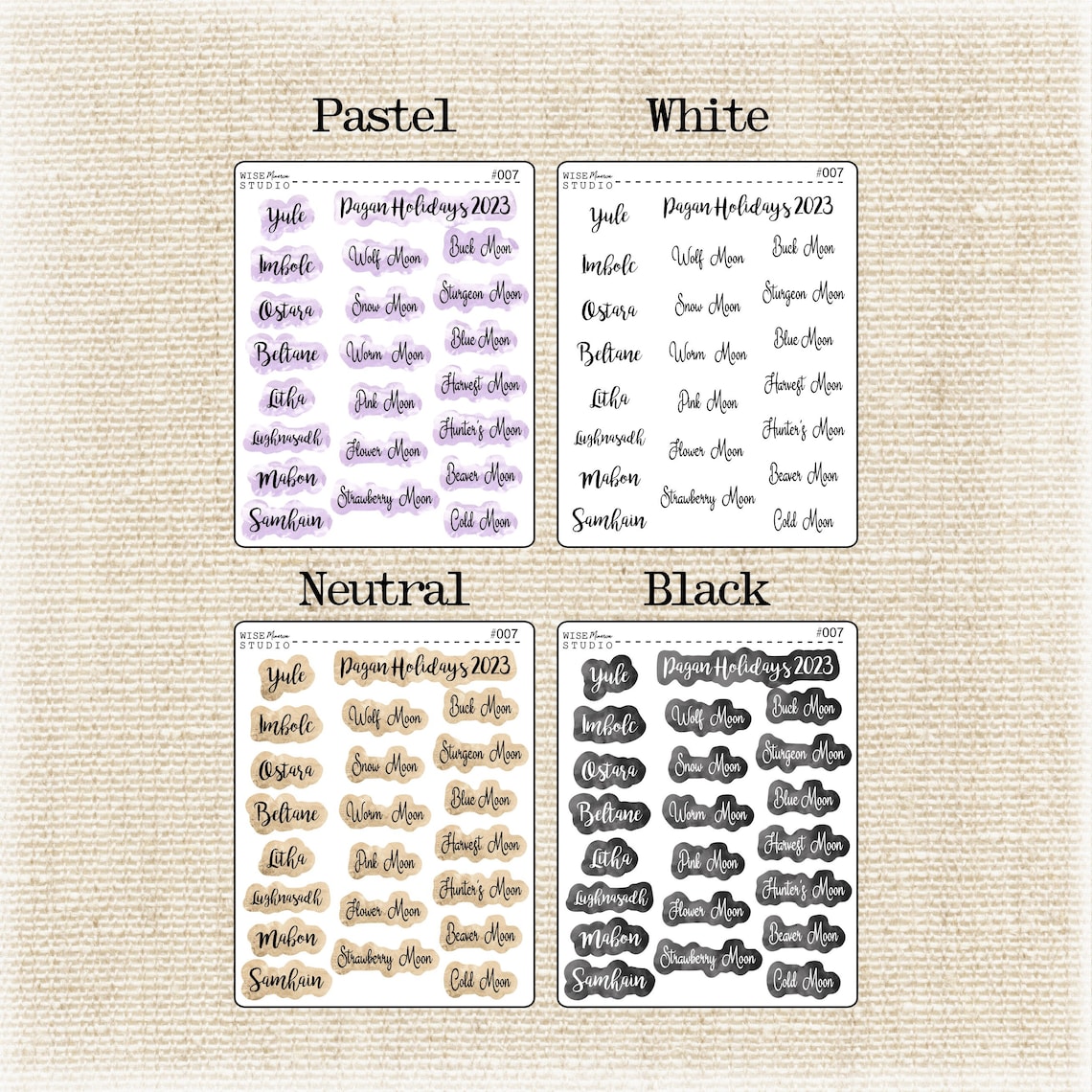 2023 Pagan Holidays Script Planner Stickers Journal Stickers - Etsy Australia