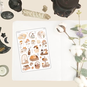 Hello Fall Planner Stickers,  Deco stickers for Journals, Fall Hand drawn stickers