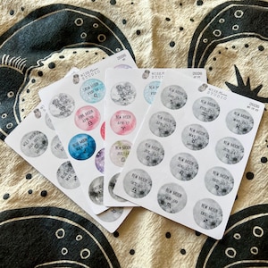 2026 Full and New Moons Planner Stickers, Journal Stickers