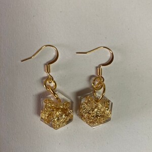 Gold leaf hexagon