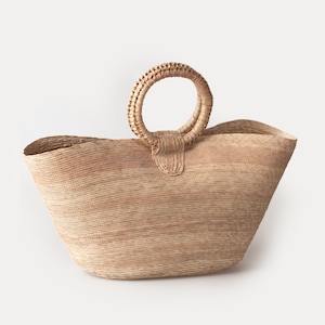 Bolso de mano de hoja de palma tejida a mano: bolso artesanal mexicano