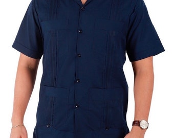 Guayabera Navy Blue XL