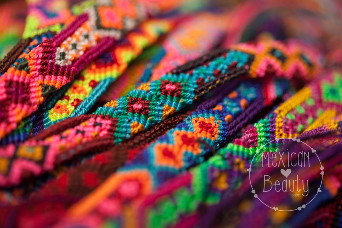 100 Mexican Friendship Bracelet / 1 Cm Wide / Gipsy Boho Etsy