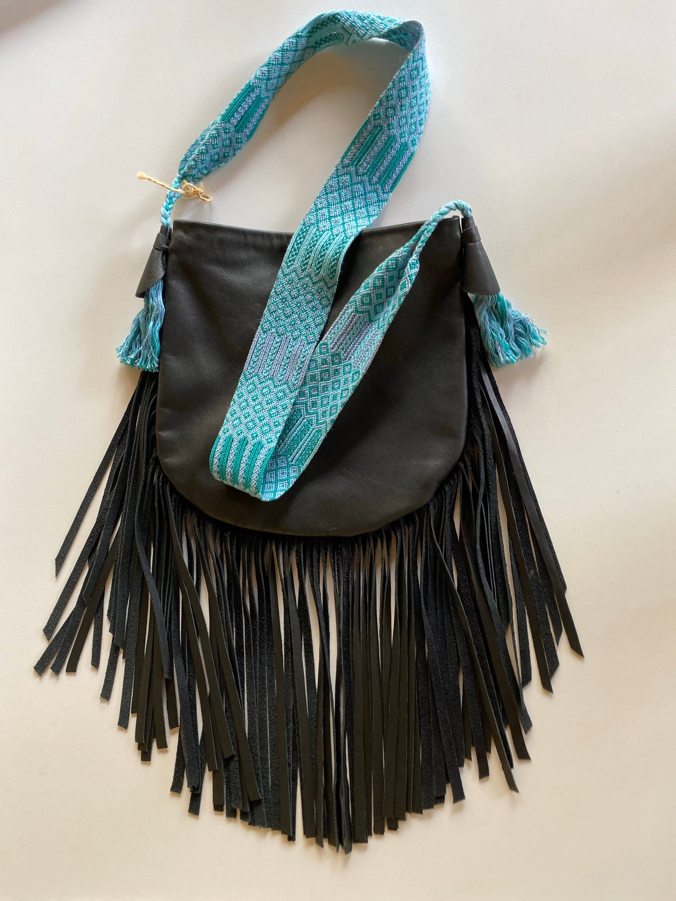 Mexican Shoulder bag / Handmade Leather Bag linned with fine Etsy