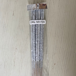 Best quality Mayan White Copal Resin Incense Chiapas Mexico, 10 Sticks