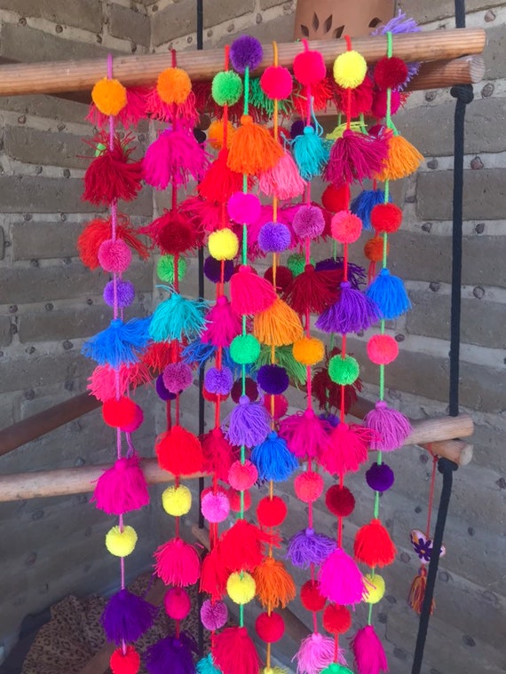 pom pom tassel garland