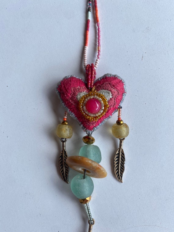 Fabric necklace best sale etsy